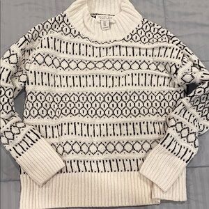 Rachel Zoe Cream and Black Knit Sweater